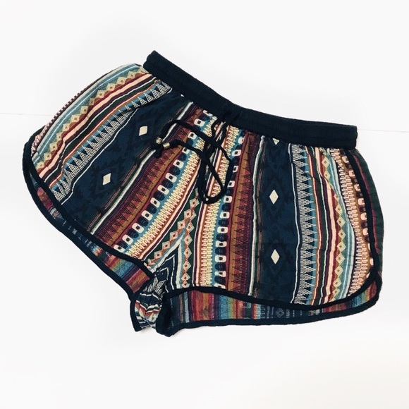 🌲3/$20 Angie Boho Cotton Native Bohemiam Shorts M - Picture 1 of 8